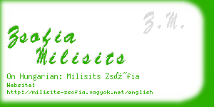 zsofia milisits business card